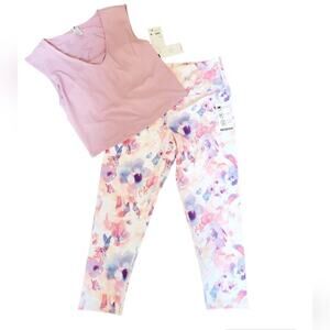 90 DEGREES/APANA WORKOUT SET SIZE MED NEW WITH TAGS